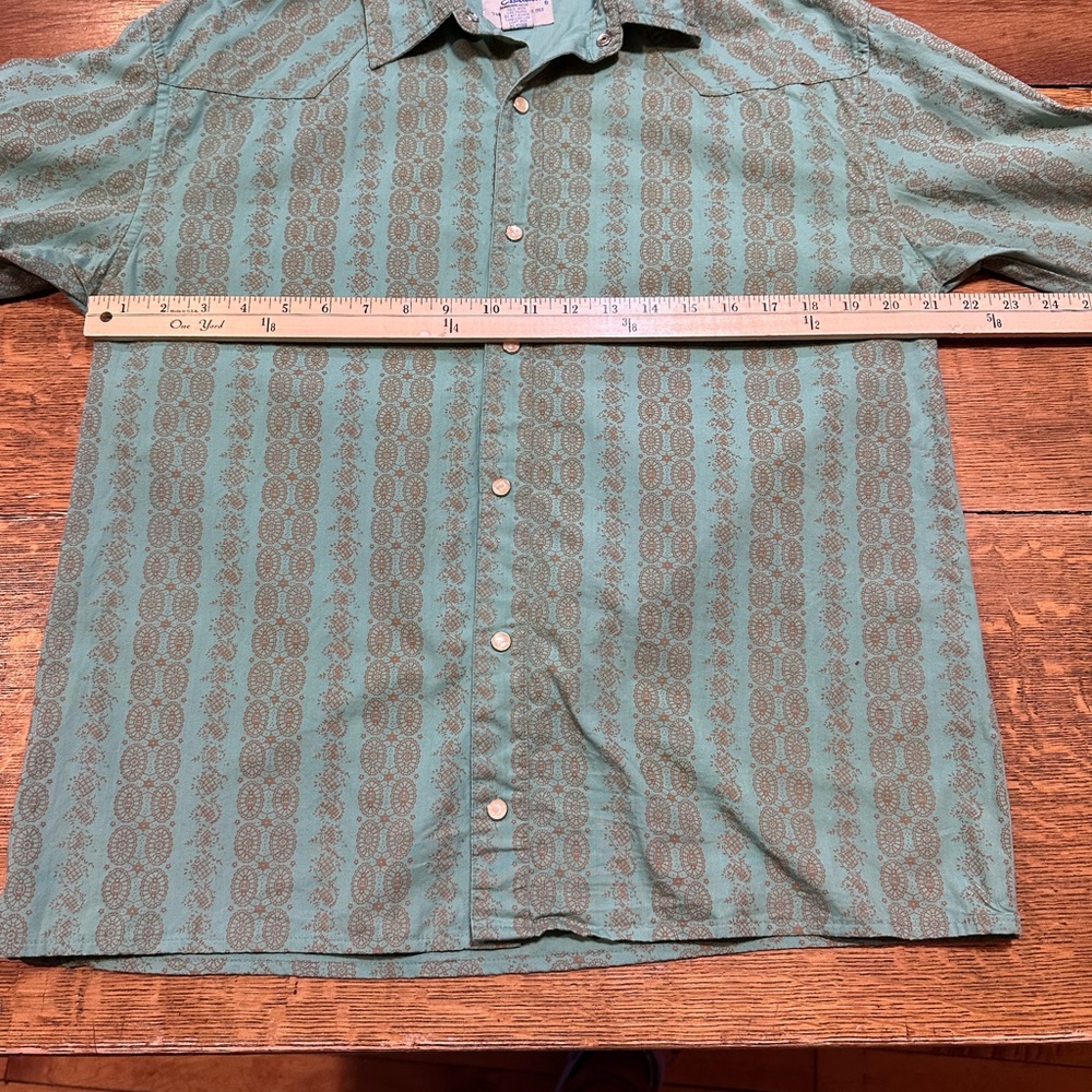 U.S. Expedition men’s western pearl snap shirt sz large 100% cotton - Picture 9 of 10